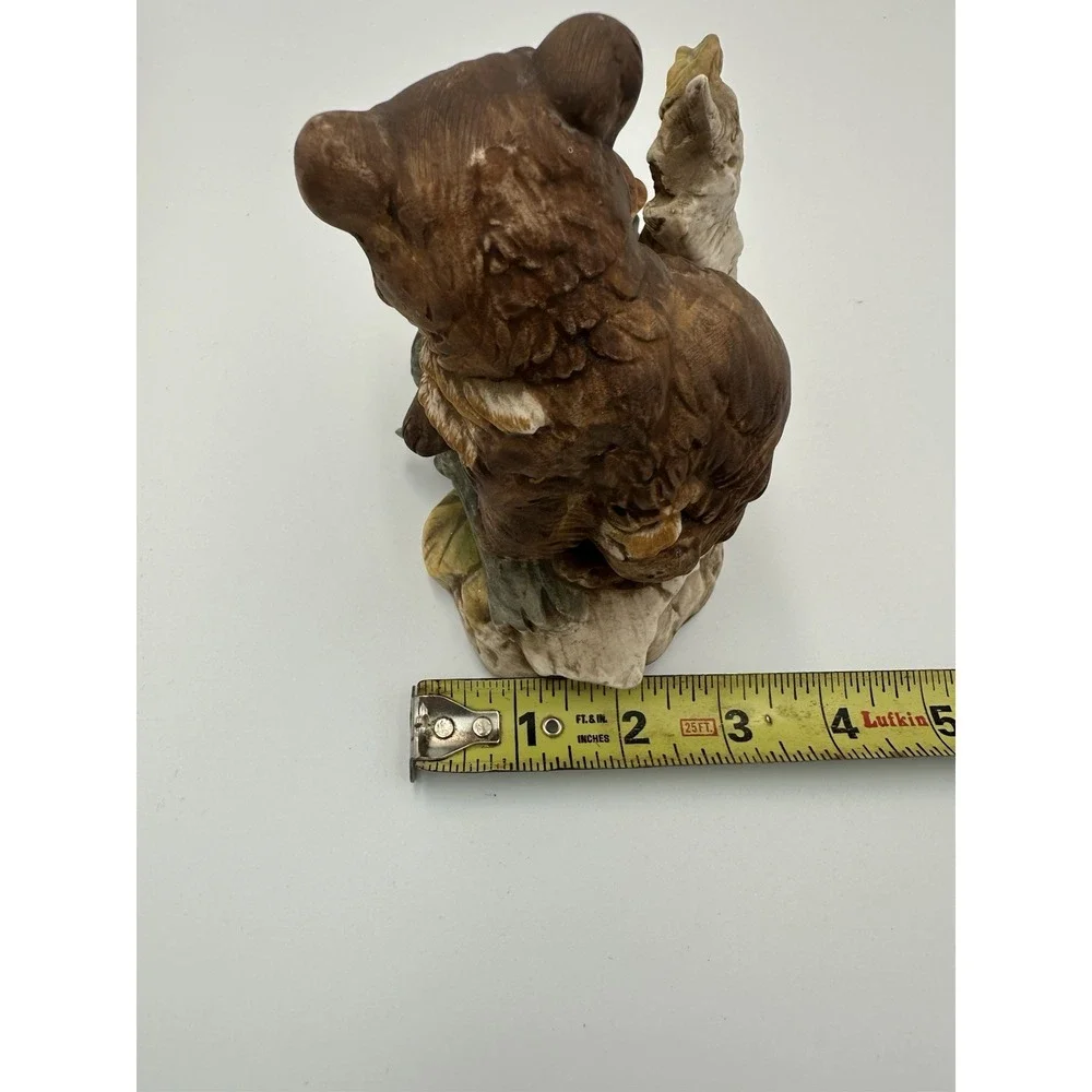 Vintage‎ UCAGCO Japan Bear & Rabbit Figurine Ceramic Animal Woodland Scene 6